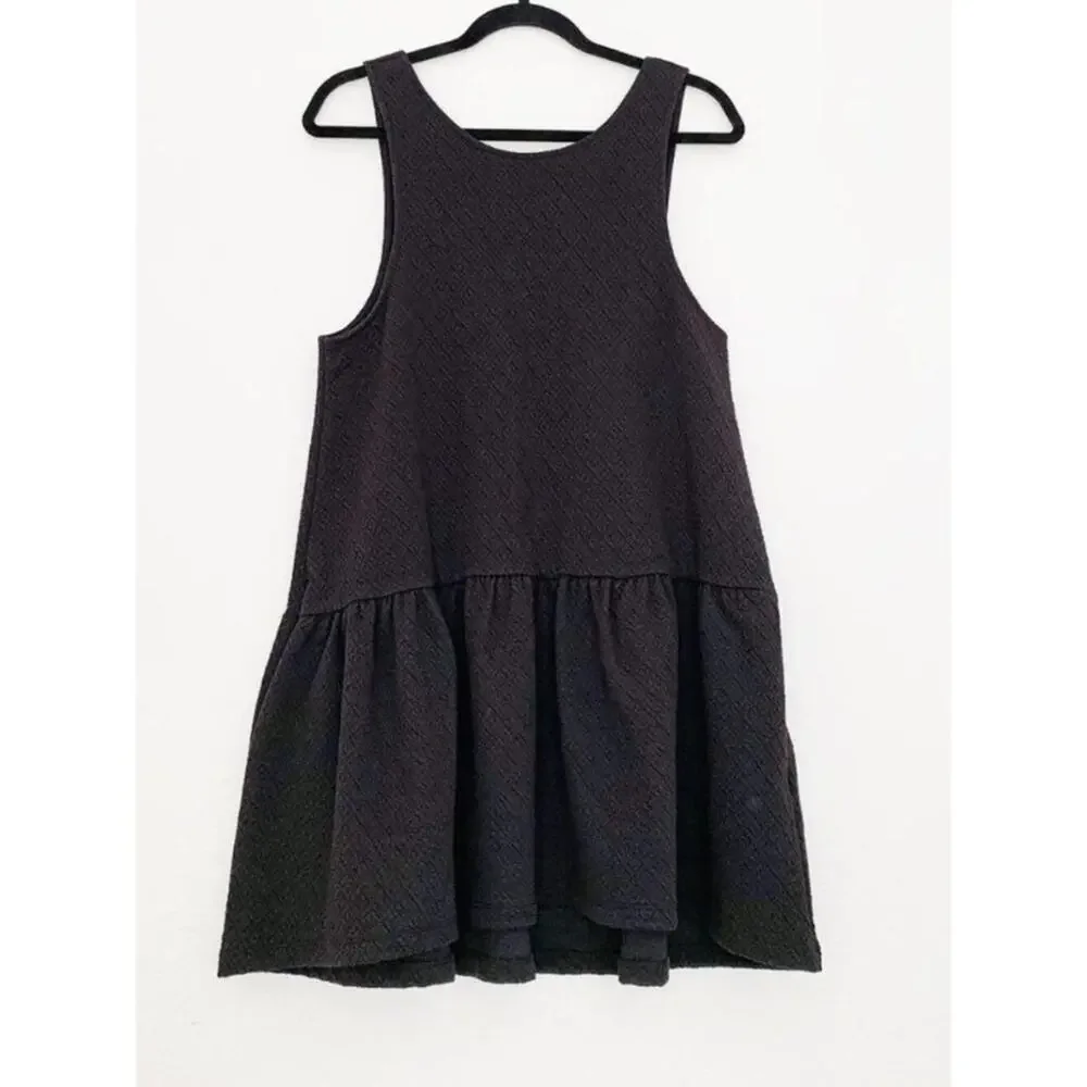 Free People Easy Street Mini Dress Black - Medium